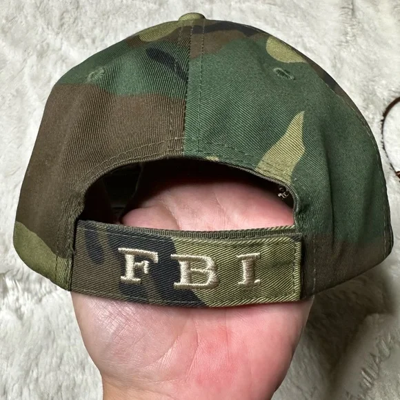 NWOT Camouflage Embroidered FBI Washington, DC Baseball Cap Hat Adult Unisex OS - Picture 7 of 10